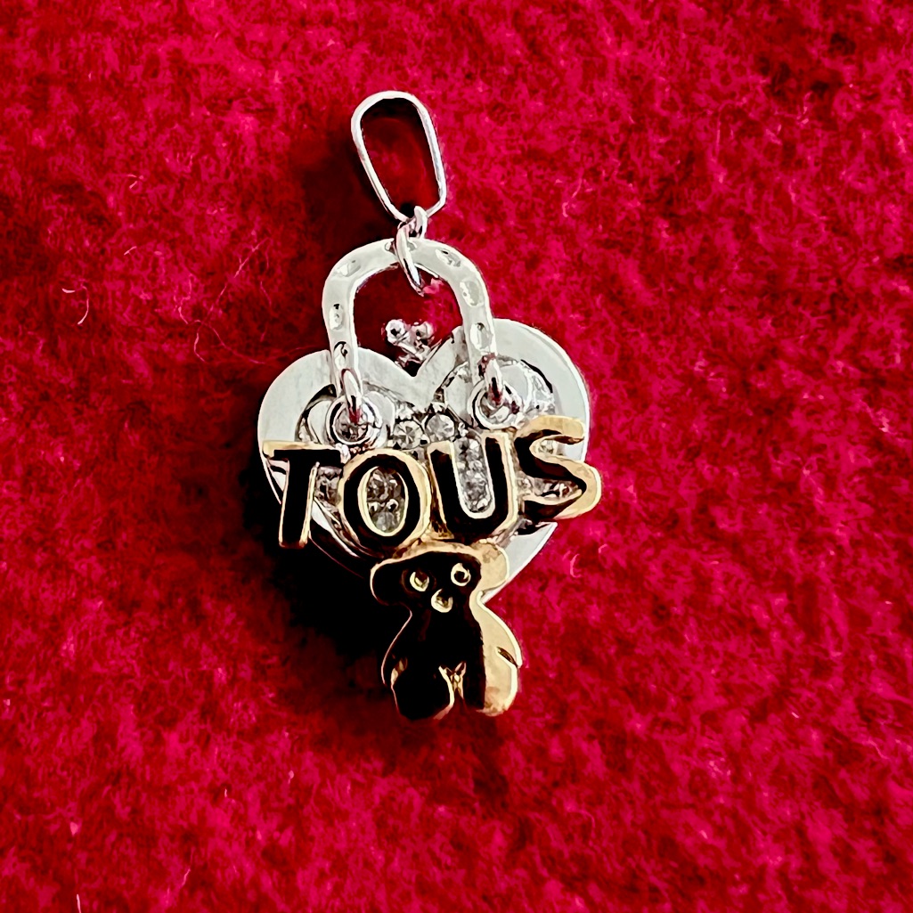 Heart & Bear Silver Charm